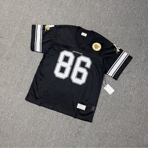 Aime Leon Dore Black Tee with White and Gold Accents